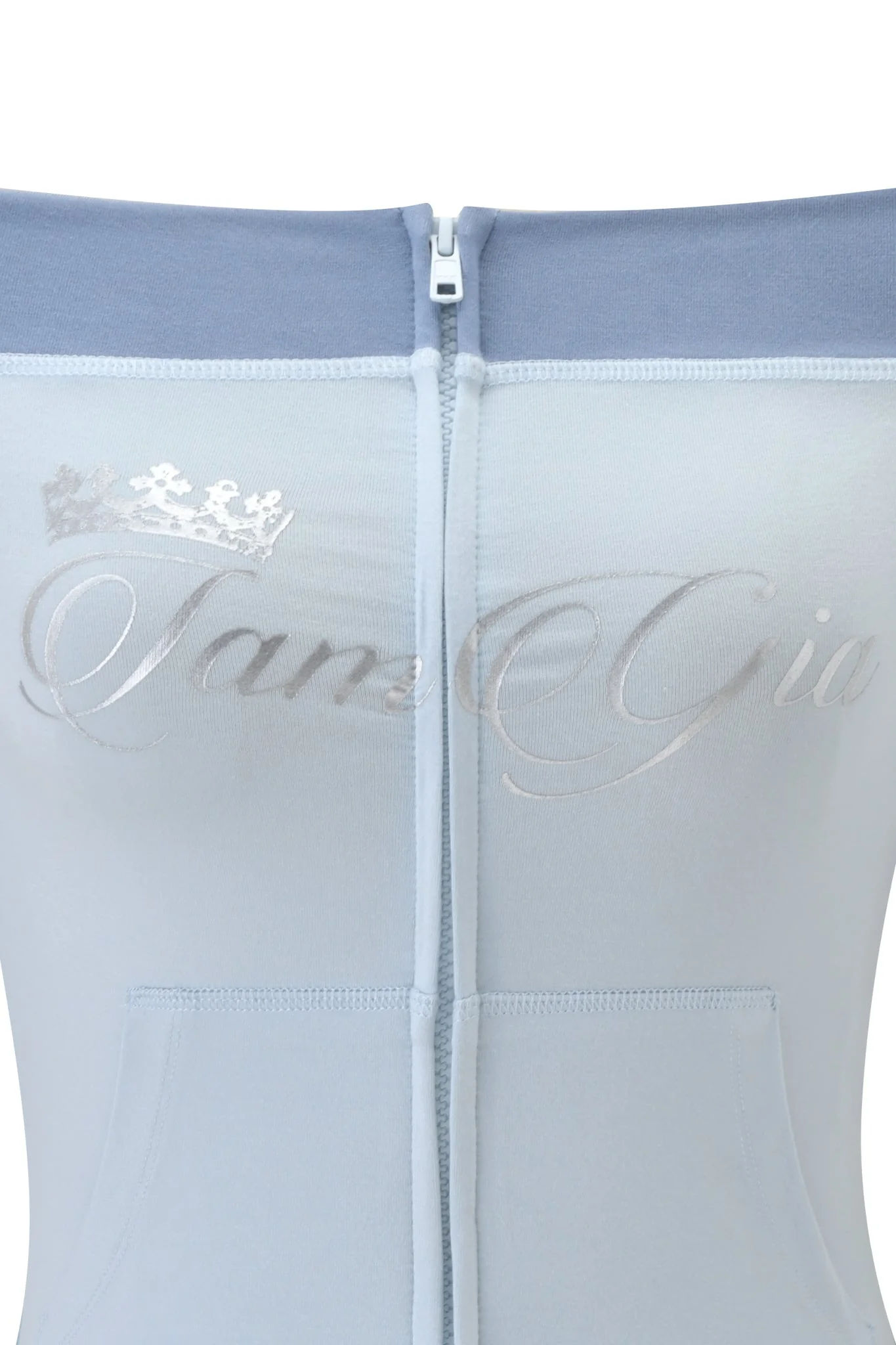 BLARE OFF SHOULDER TOP - TWO TONE POWDER BLUE - Image 7