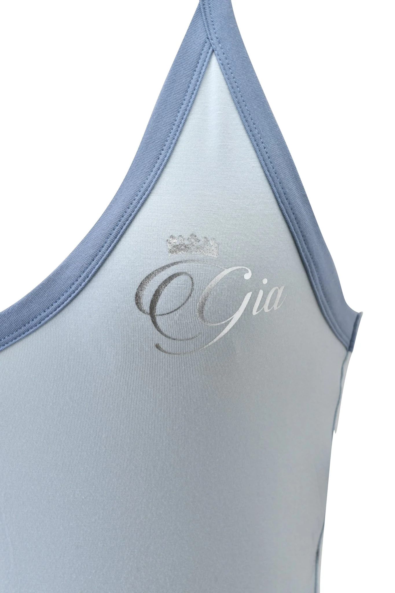 BLARE V-NECK TANK - TWO TONE POWDER BLUE - Image 9