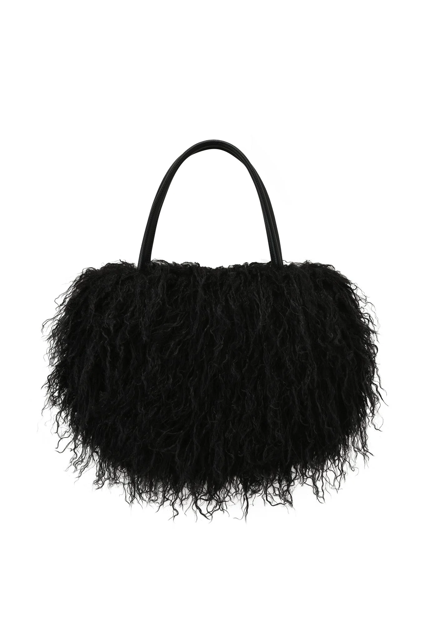 PIXI FAUX FUR BAG - BLACK - Image 6