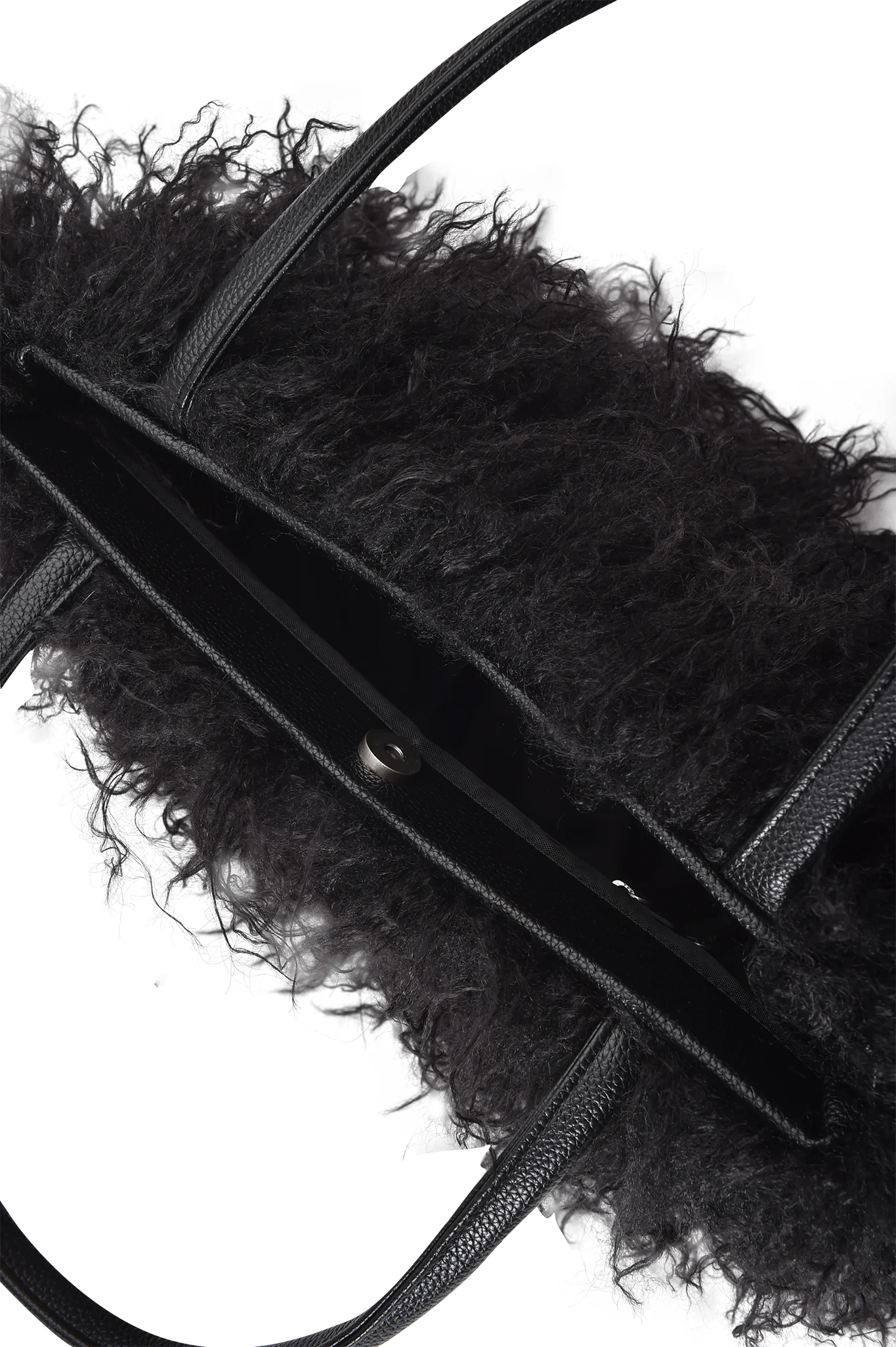 PIXI FAUX FUR BAG - BLACK - Image 8