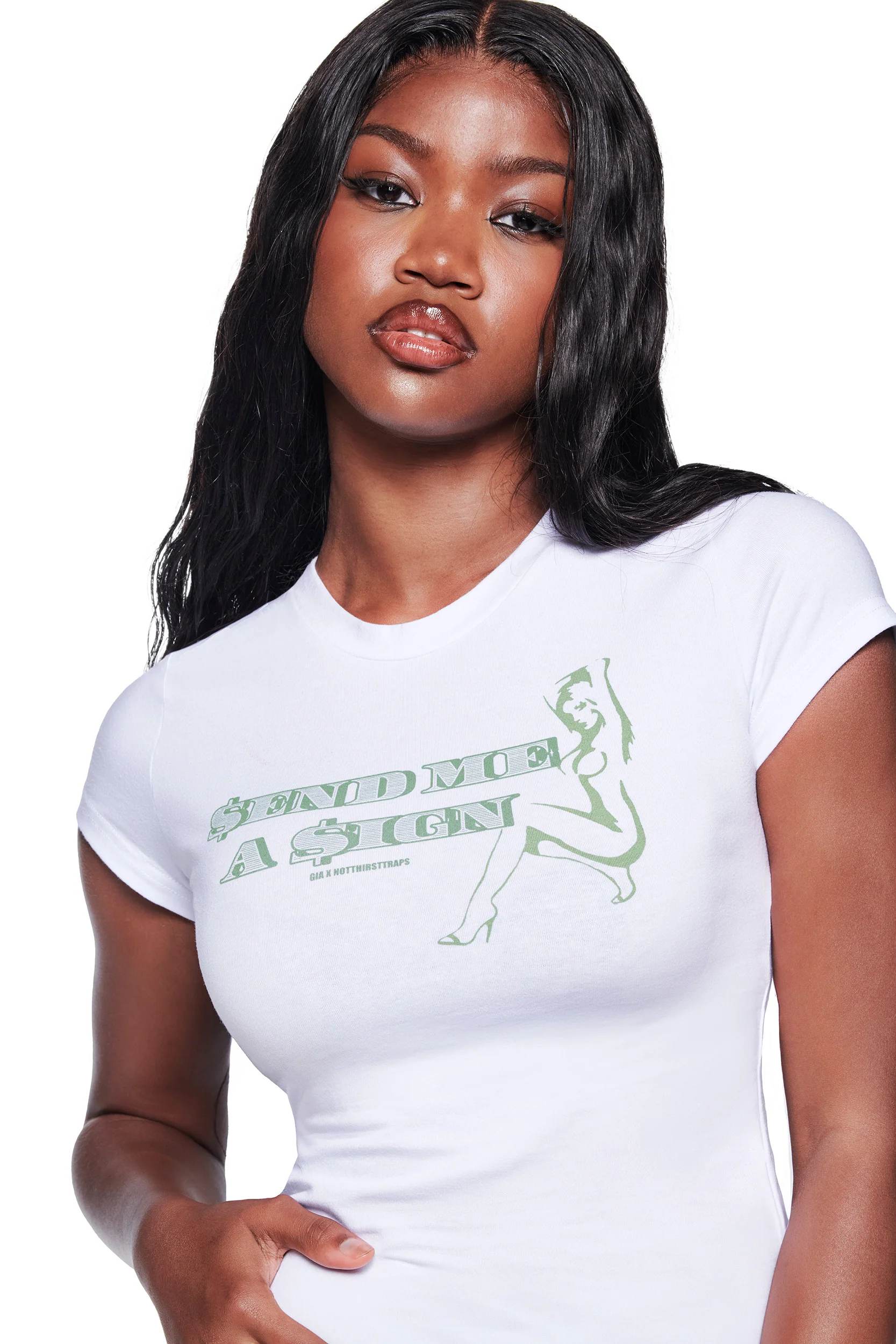 POLINA DOLLA SIGN 2.0 TEE - WHITE - Image 4
